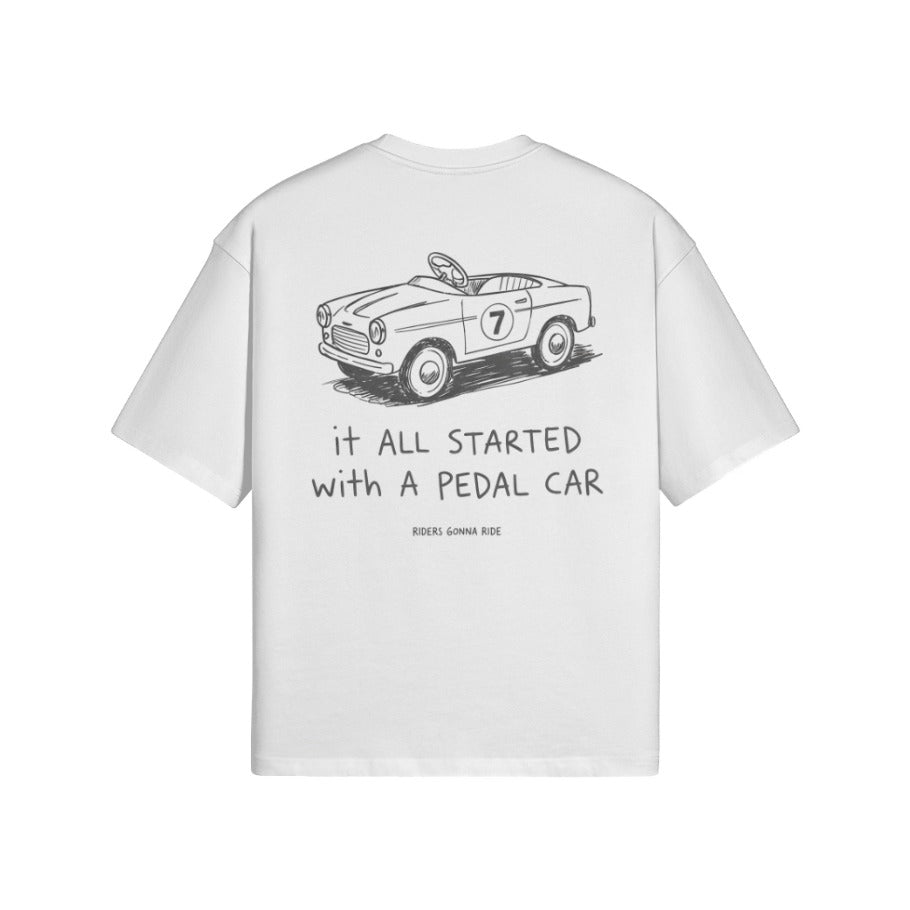 T-Shirt PEDAL CAR Rückseite White