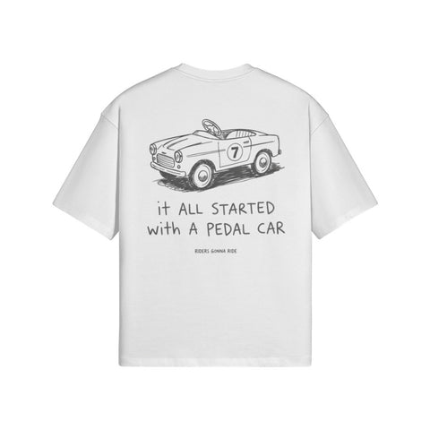 T-Shirt PEDAL CAR Rückseite White