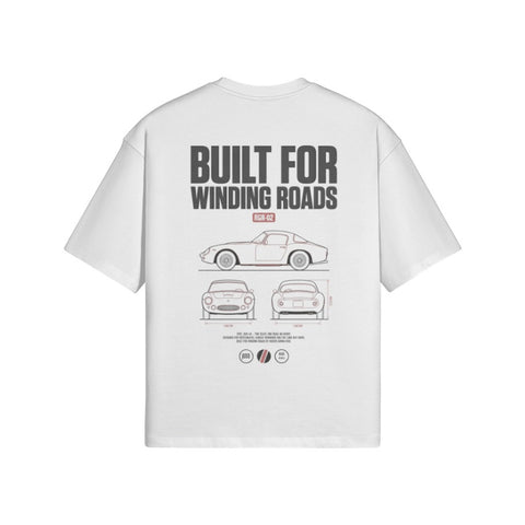 T-Shirt BUILT FOR WINDING ROADS Rückseite White