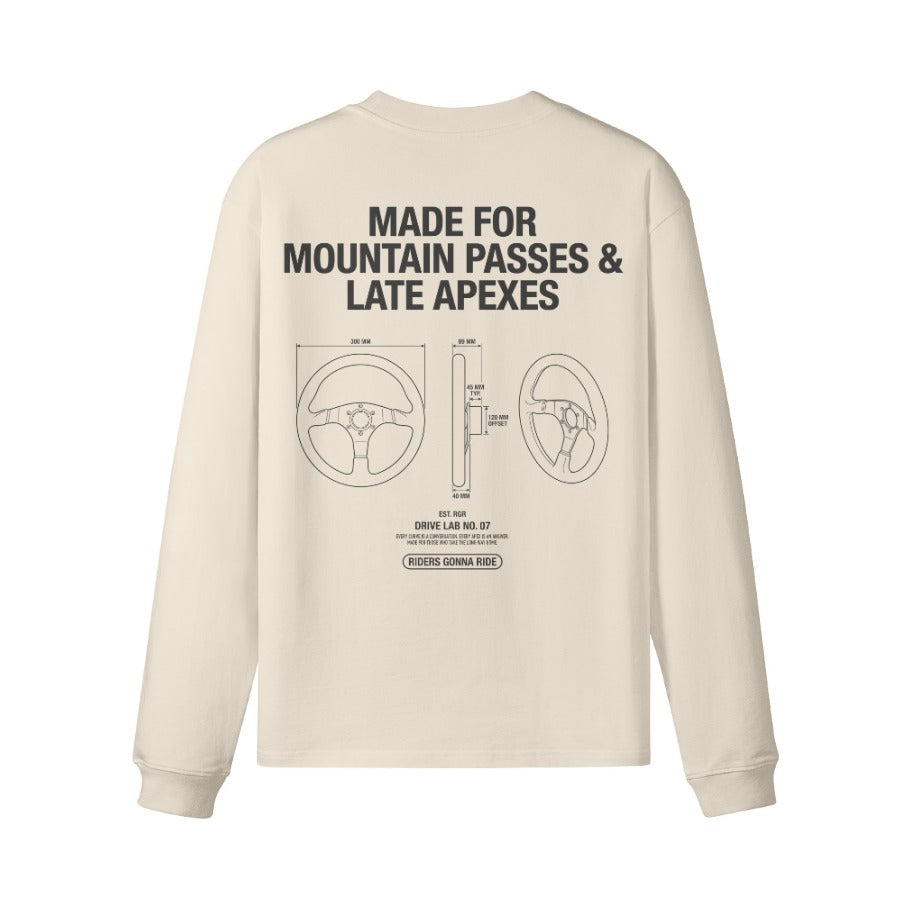 Longsleeve MOUNTAIN PASSES Rückseite Rice Apricot