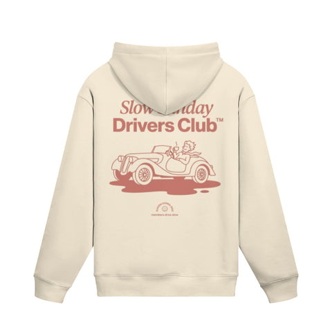 Hoodie SLOW SUNDAY DRIVERS CLUB Rückseite Rice Apricot
