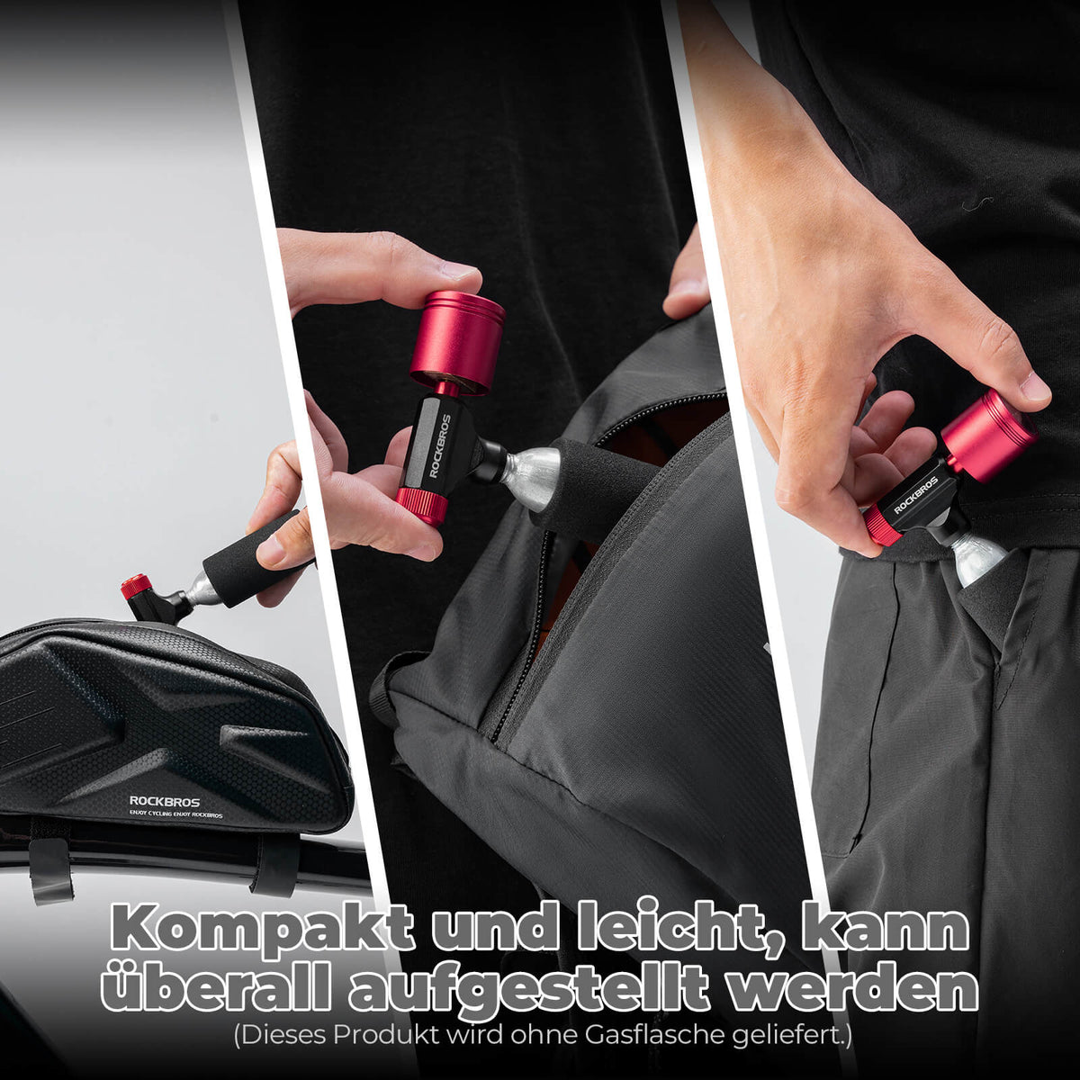 CO2 Fahrradpumpe Minipumpe für Presta & Schrader Ventile - RIDERS GONNA RIDE®