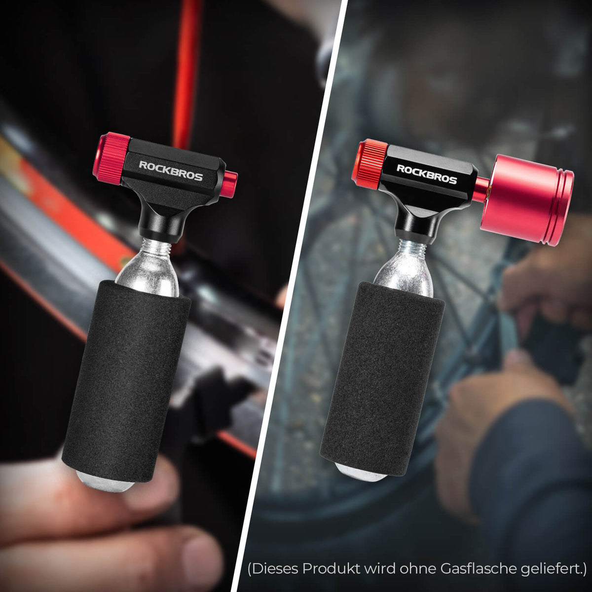 CO2 Fahrradpumpe Minipumpe für Presta & Schrader Ventile - RIDERS GONNA RIDE®