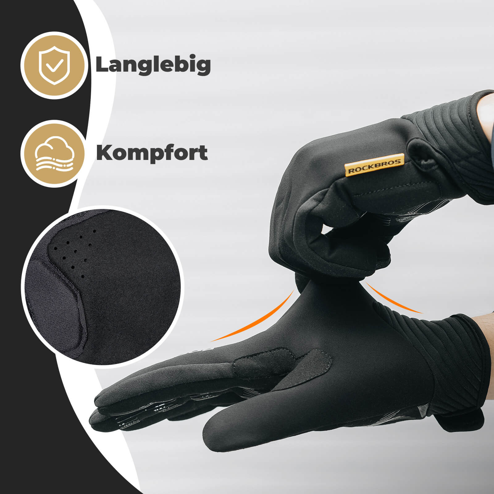 ROCKBROS Fahrradhandschuhe Touchscreen-fähig mit SBR-Polsterung - RIDERS GONNA RIDE®