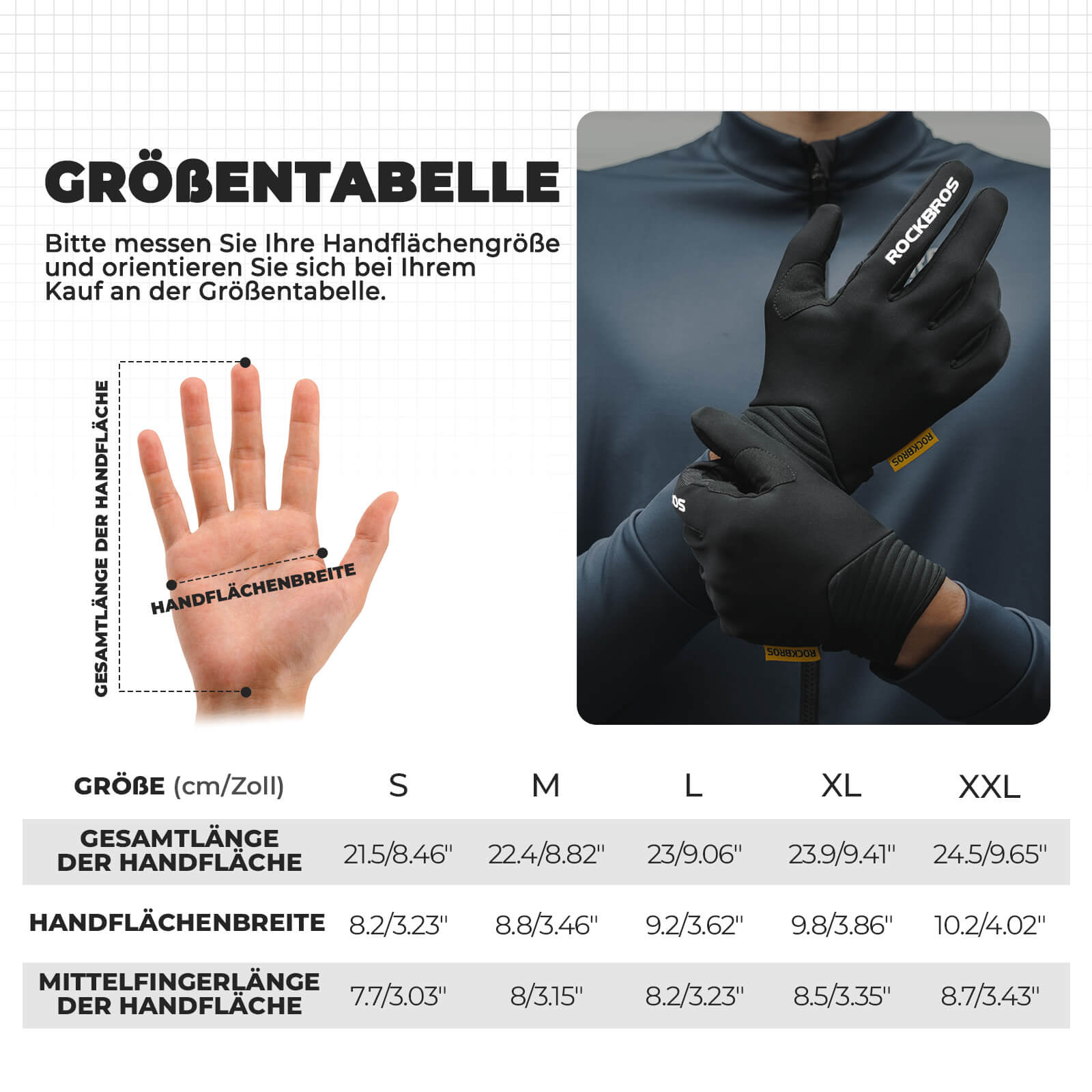 ROCKBROS Fahrradhandschuhe Touchscreen-fähig mit SBR-Polsterung - RIDERS GONNA RIDE®