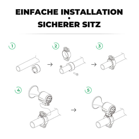 ROCKBROS Fahrradklingel Elektrisch 120dB Ton IPX5 Wasserschutz Smartphone Tracking - RIDERS GONNA RIDE®