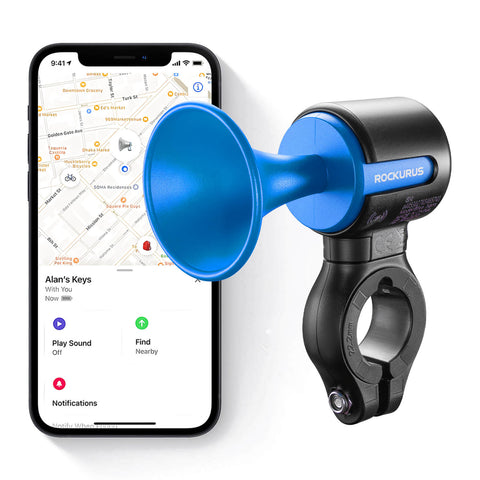 ROCKBROS Fahrradklingel Elektrisch 120dB Ton IPX5 Wasserschutz Smartphone Tracking - RIDERS GONNA RIDE®