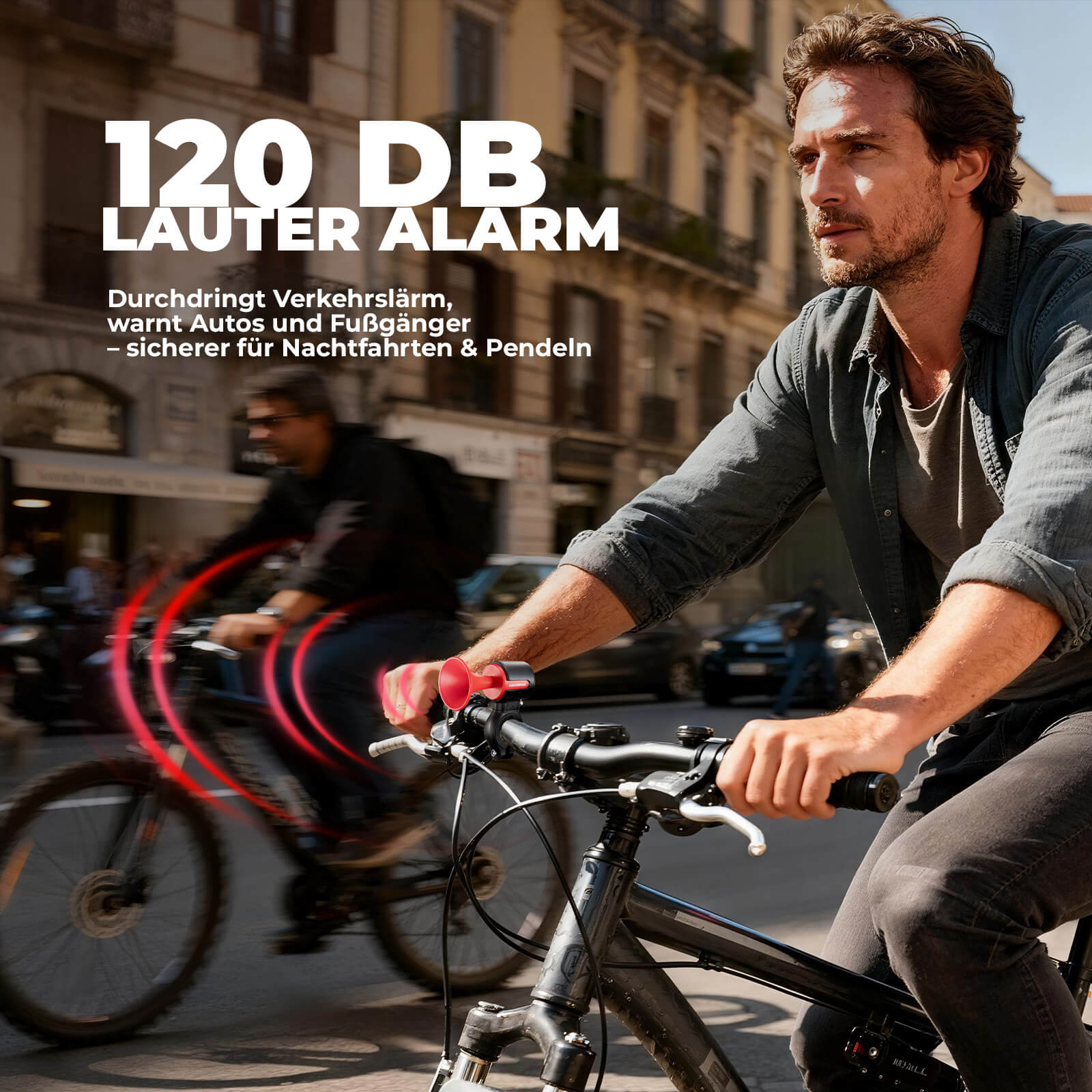 ROCKBROS Fahrradklingel Elektrisch 120dB Ton IPX5 Wasserschutz Smartphone Tracking - RIDERS GONNA RIDE®