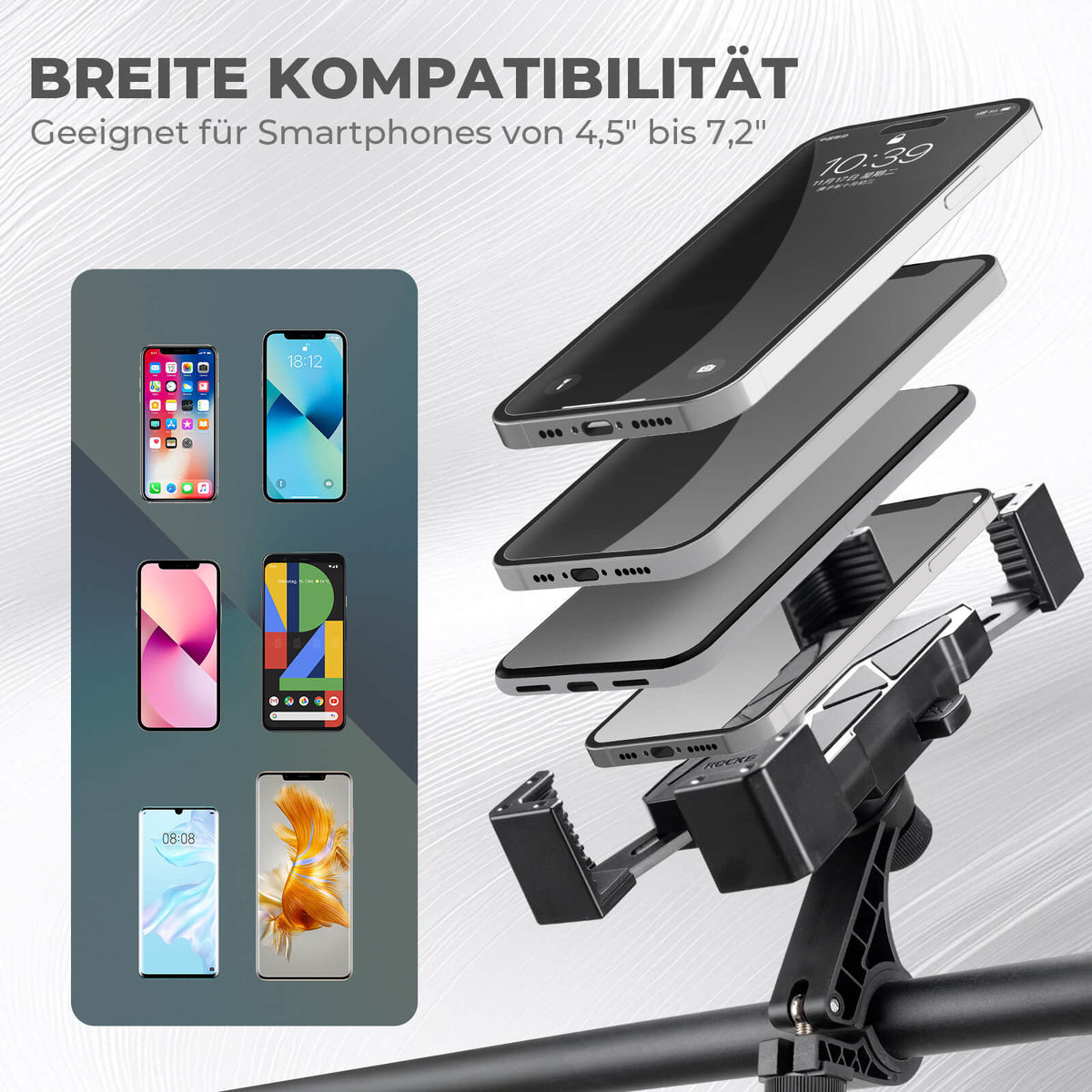 Fahrrad Handyhalterung 360° Drehbar für Handy 4.5~7.2" - RIDERS GONNA RIDE®