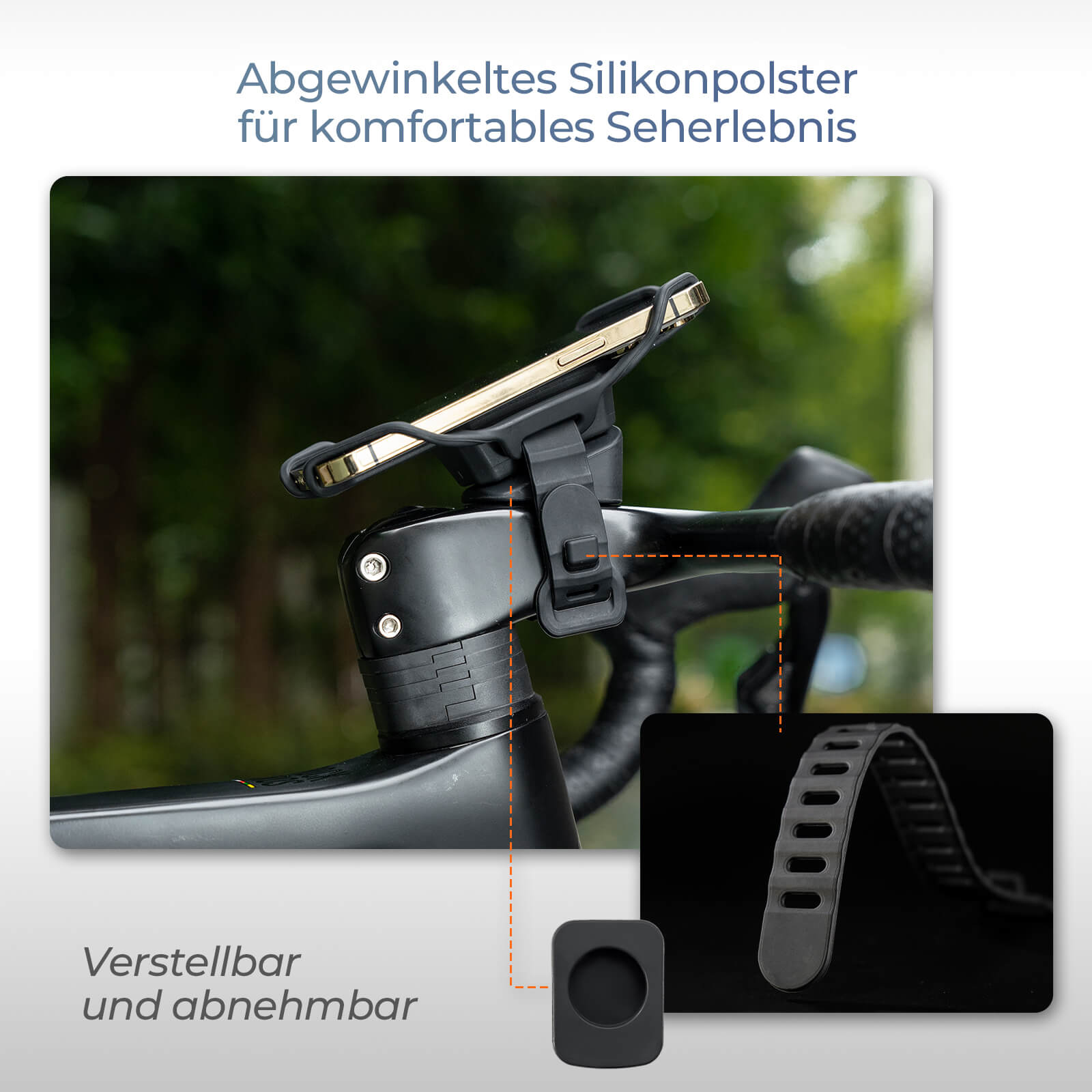 ROCKBROS Fahrrad Handyhalterung Stoßdämpfend Kratzfest für 4