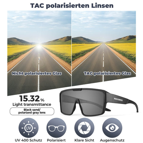 ROCKBROS Fahrradbrille Polarisiert Outdoor Sonnenbrille Überbrille MTB Rennrad - RIDERS GONNA RIDE®