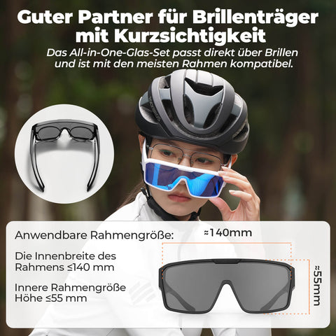 ROCKBROS Fahrradbrille Polarisiert Outdoor Sonnenbrille Überbrille MTB Rennrad - RIDERS GONNA RIDE®