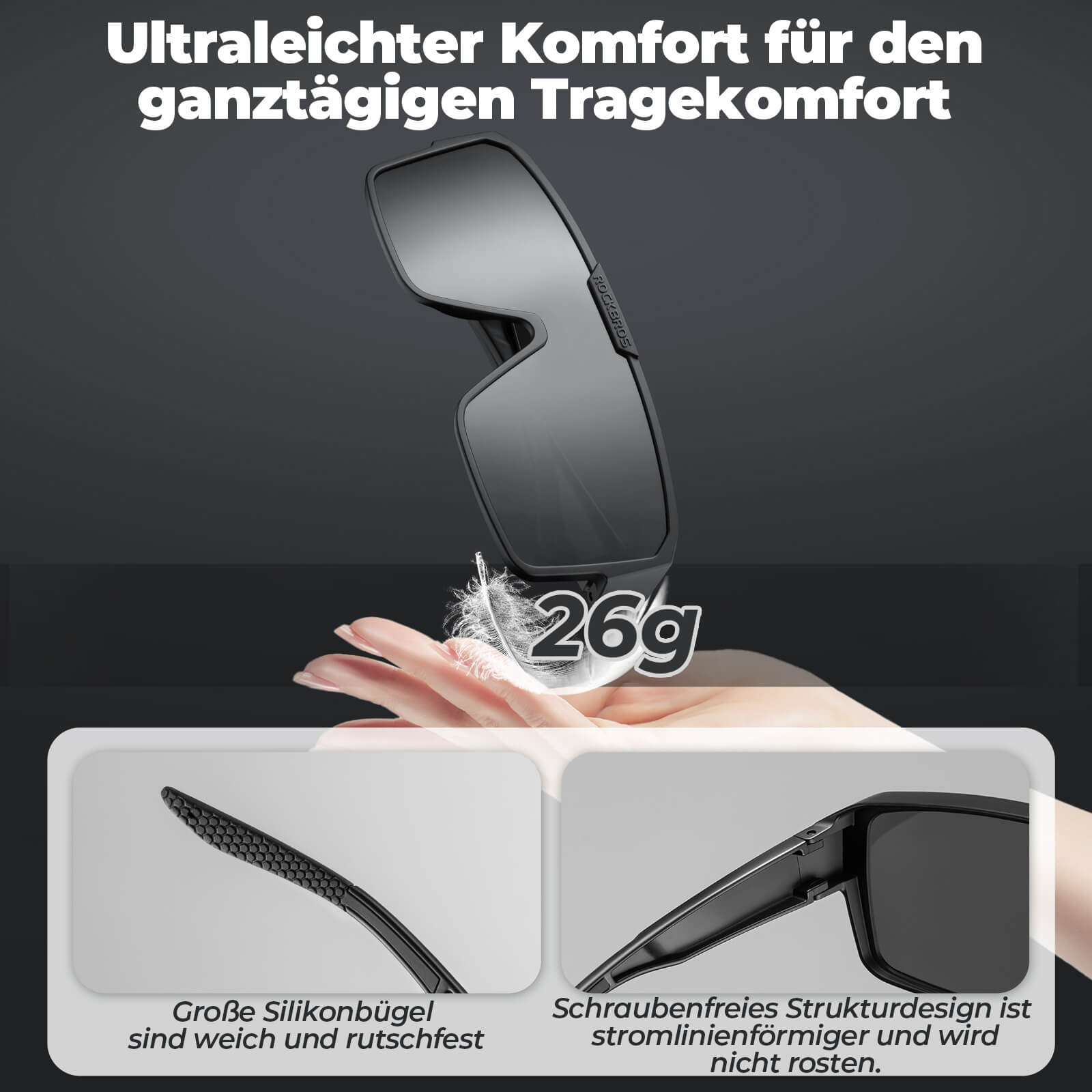 ROCKBROS Fahrradbrille Polarisiert Outdoor Sonnenbrille Überbrille MTB Rennrad - RIDERS GONNA RIDE®