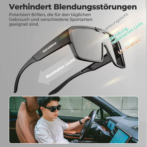 ROCKBROS Fahrradbrille Polarisiert Outdoor Sonnenbrille Überbrille MTB Rennrad - RIDERS GONNA RIDE®