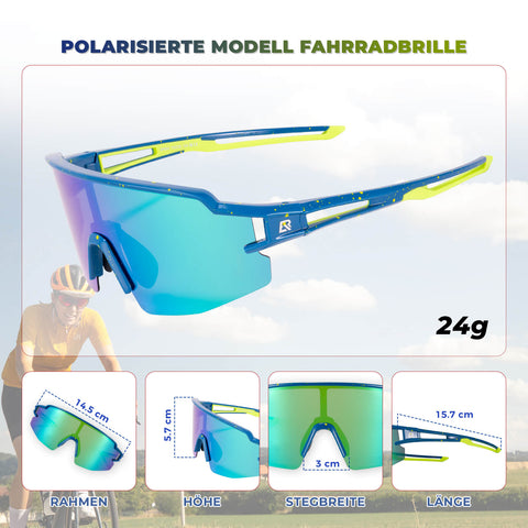 ROCKBROS Fahrradbrille Polarisiert Sportbrille winddichte Sonnenbrille UV400 Schutz - RIDERS GONNA RIDE®