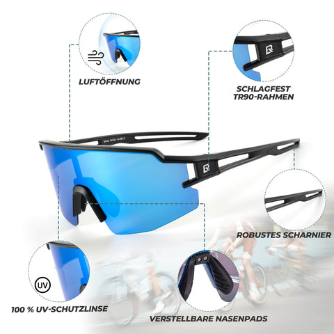 ROCKBROS Fahrradbrille Polarisiert Sportbrille winddichte Sonnenbrille UV400 Schutz - RIDERS GONNA RIDE®