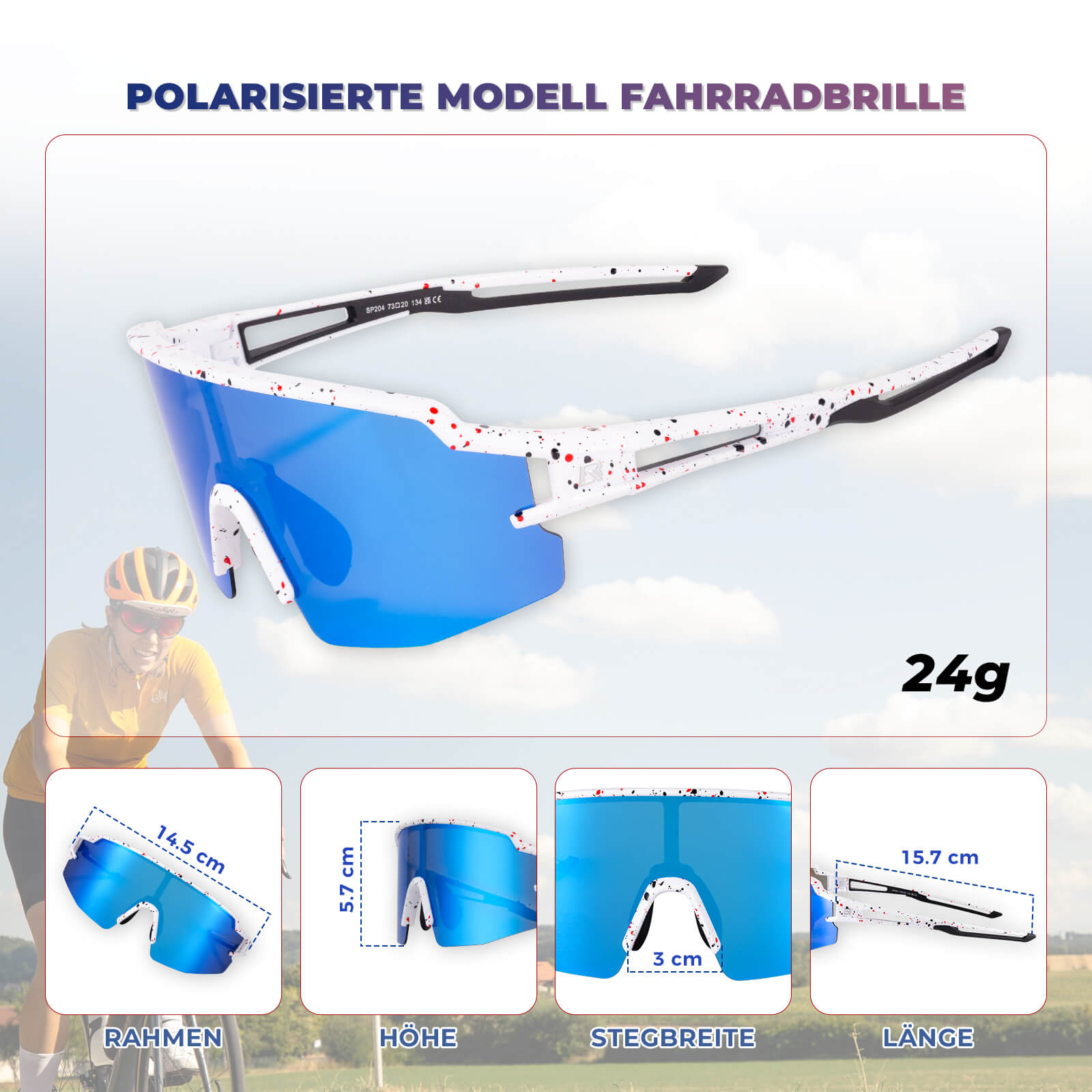 ROCKBROS Fahrradbrille Polarisiert Sportbrille winddichte Sonnenbrille UV400 Schutz - RIDERS GONNA RIDE®