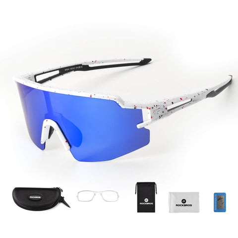 ROCKBROS Fahrradbrille Polarisiert Sportbrille winddichte Sonnenbrille UV400 Schutz