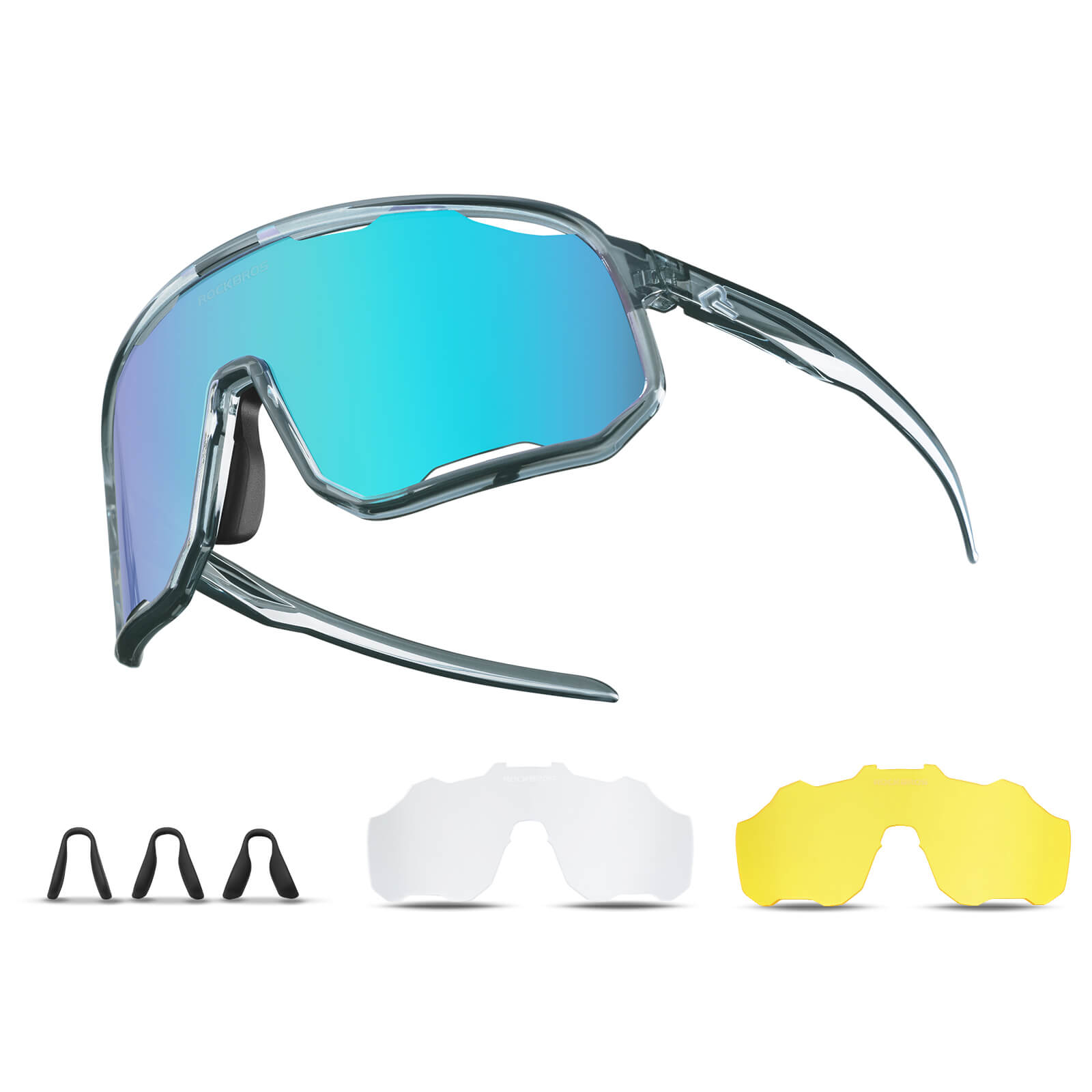 ROCKBROS Fahrradbrille Polarisierte Sonnenbrille UV-Schutz Wechsel-Nasenpads Damen/Herren - RIDERS GONNA RIDE®