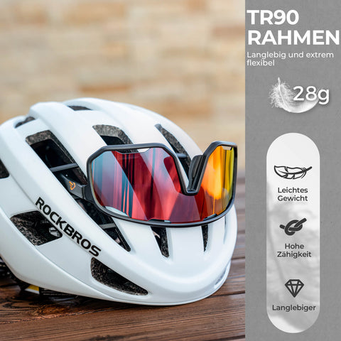 ROCKBROS Fahrradbrille Polarisierte Sonnenbrille UV-Schutz Wechsel-Nasenpads Damen/Herren - RIDERS GONNA RIDE®