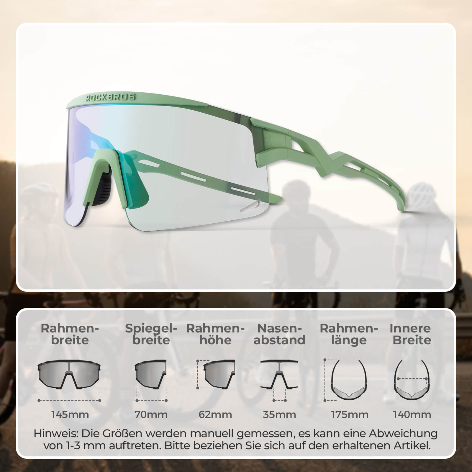 ROCKBROS Fahrradbrille Selbsttönend/Polarisiert Winddicht UV-Schutz - RIDERS GONNA RIDE®