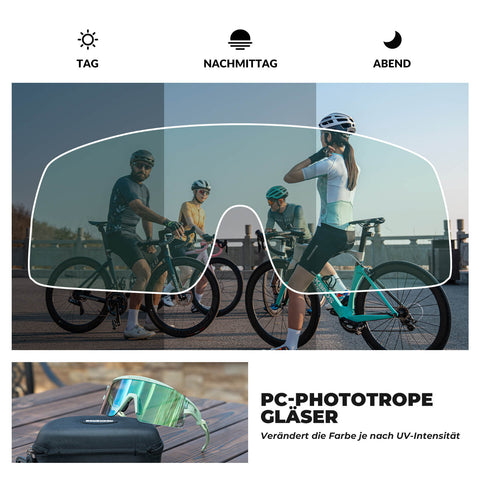 ROCKBROS Fahrradbrille Selbsttönend/Polarisiert Winddicht UV-Schutz - RIDERS GONNA RIDE®