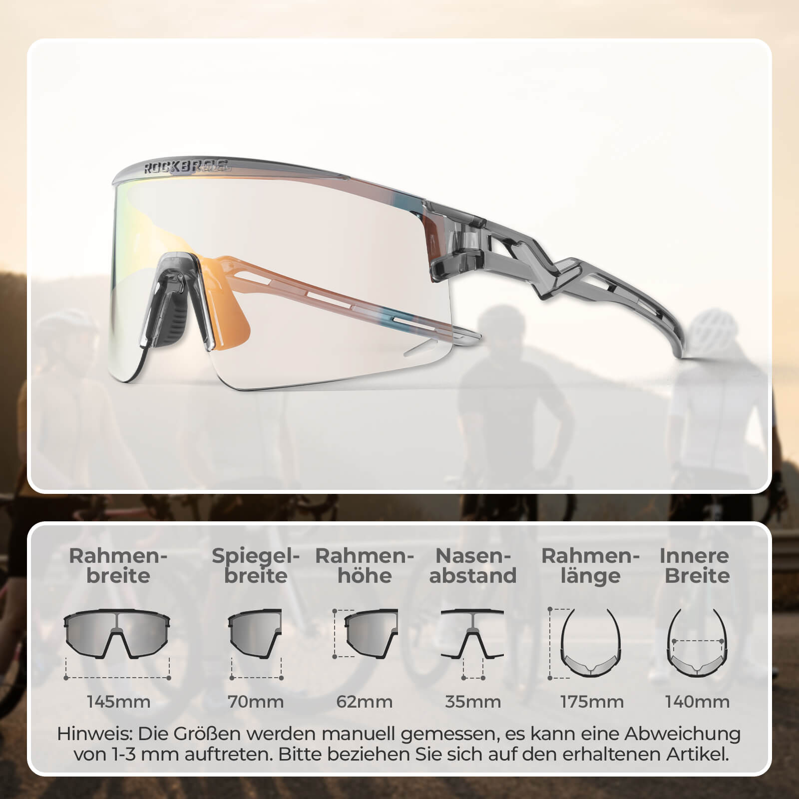ROCKBROS Fahrradbrille Selbsttönend/Polarisiert Winddicht UV-Schutz - RIDERS GONNA RIDE®