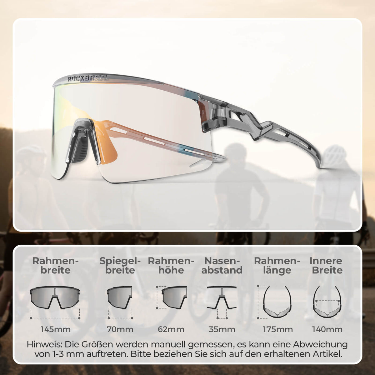 ROCKBROS Fahrradbrille Selbsttönend/Polarisiert Winddicht UV-Schutz - RIDERS GONNA RIDE®
