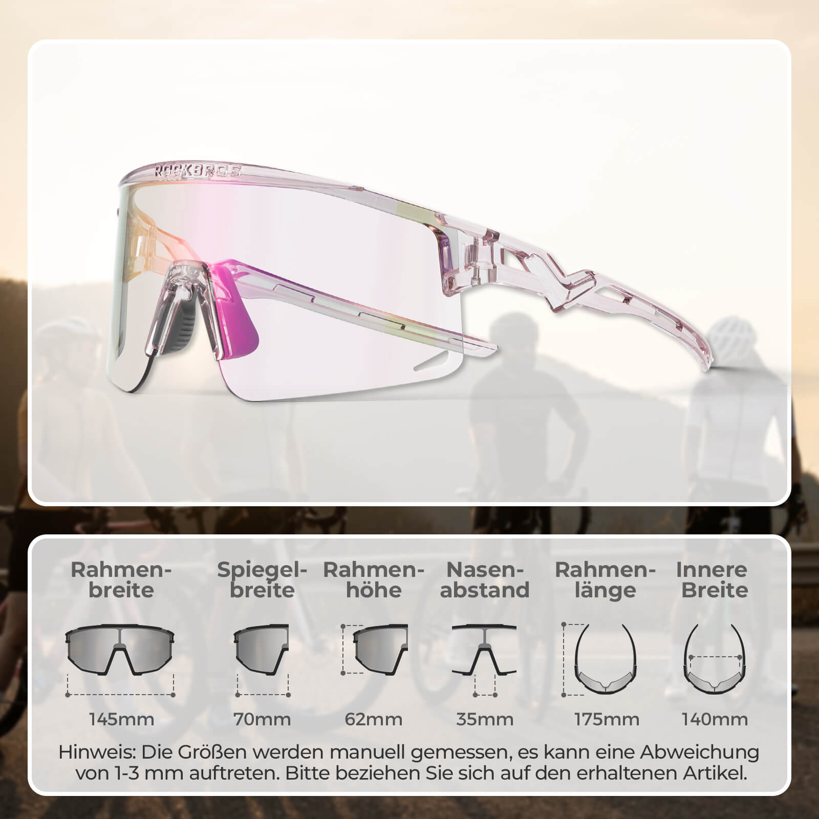 ROCKBROS Fahrradbrille Selbsttönend/Polarisiert Winddicht UV-Schutz - RIDERS GONNA RIDE®