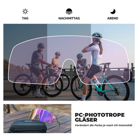 ROCKBROS Fahrradbrille Selbsttönend/Polarisiert Winddicht UV-Schutz - RIDERS GONNA RIDE®
