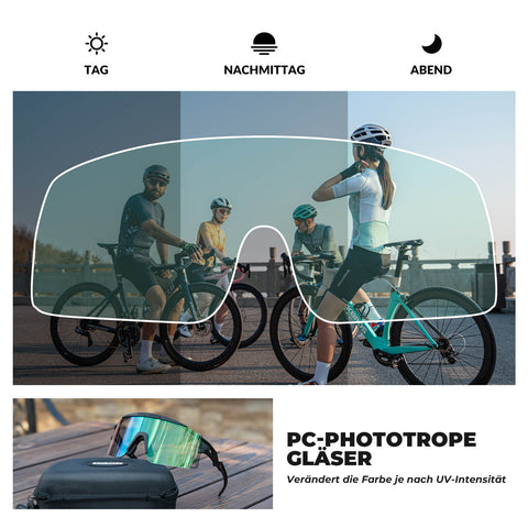 ROCKBROS Fahrradbrille Selbsttönend/Polarisiert Winddicht UV-Schutz - RIDERS GONNA RIDE®