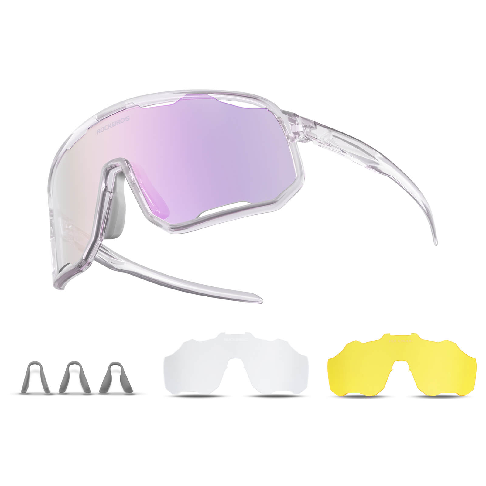 ROCKBROS Fahrradbrille Selbsttönende Sonnenbrille UV-Schutz Wechsel-Nasenpads Damen/Herren - RIDERS GONNA RIDE®