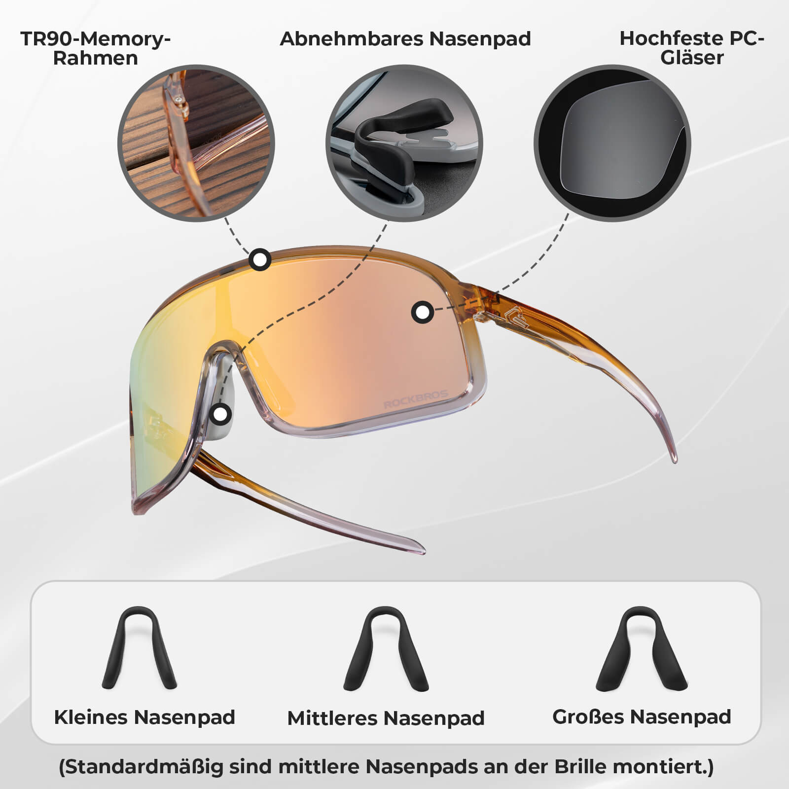 rockbros fahrradbrille selbsttönend ROCKBROS Sonnenbrille Selbsttönend UV400-Schutz – SHOWDOW Serie