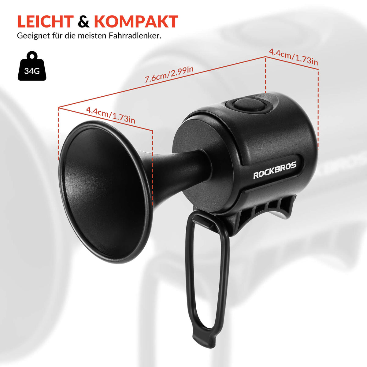 Fahrradklingel Elektrisch 120dB Ton IPX4 Wasserschutz Kinder/Erwachsene - RIDERS GONNA RIDE®