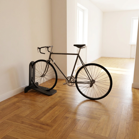 BIKE STAND CDF MOBILE ROAD im Flur auf Parkett – Wohnbeispiel, Umgebung: Visualisierung