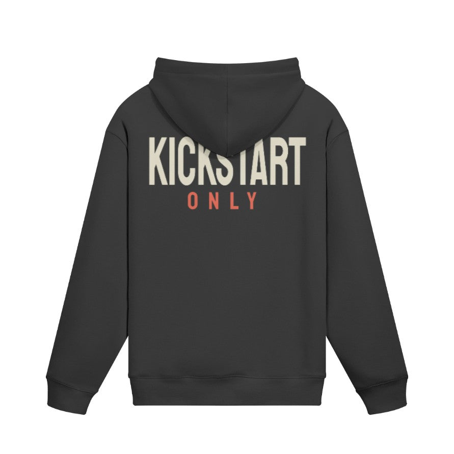 Hoodie KICKSTART ONLY Rückseite Black