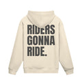 Hoodie RIDERS GONNA RIDE Rückseite Rice Apricot