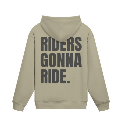 Hoodie RIDERS GONNA RIDE Rückseite Camel