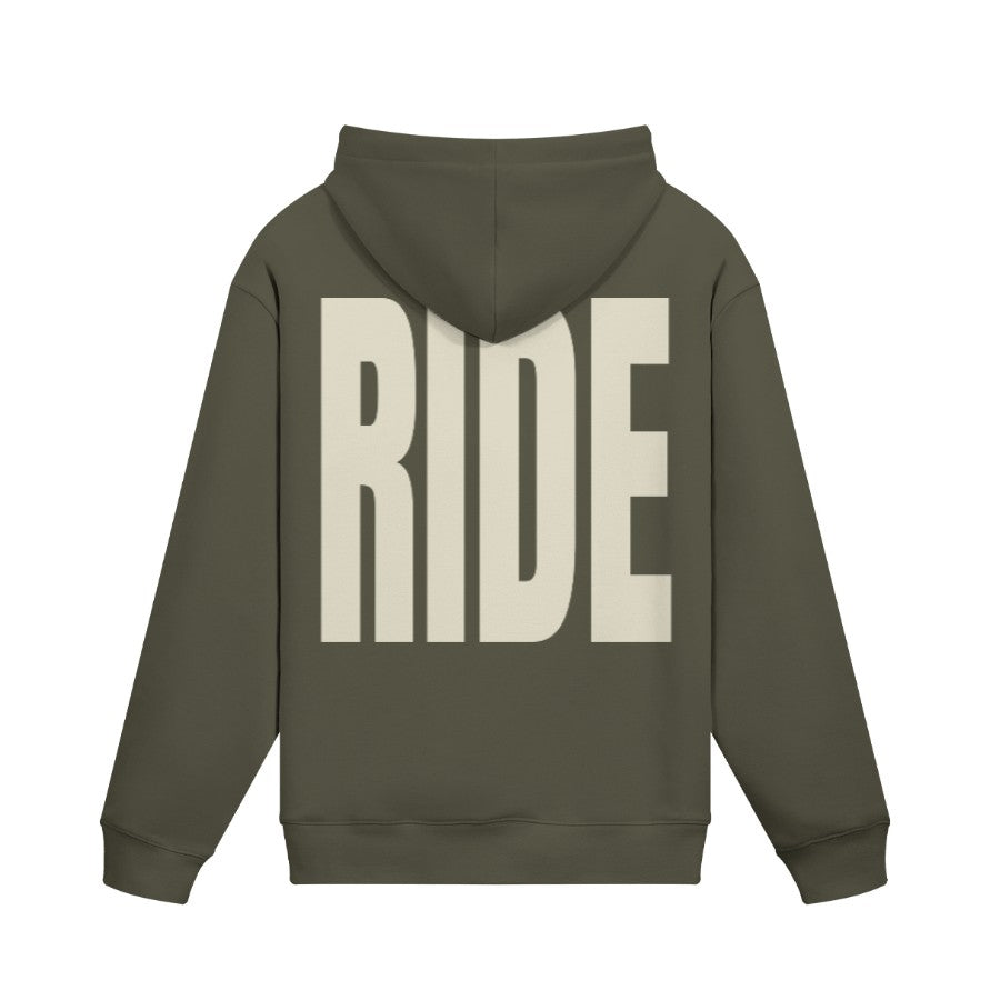 Hoodie RIDE Rückseite Charcoal Grey