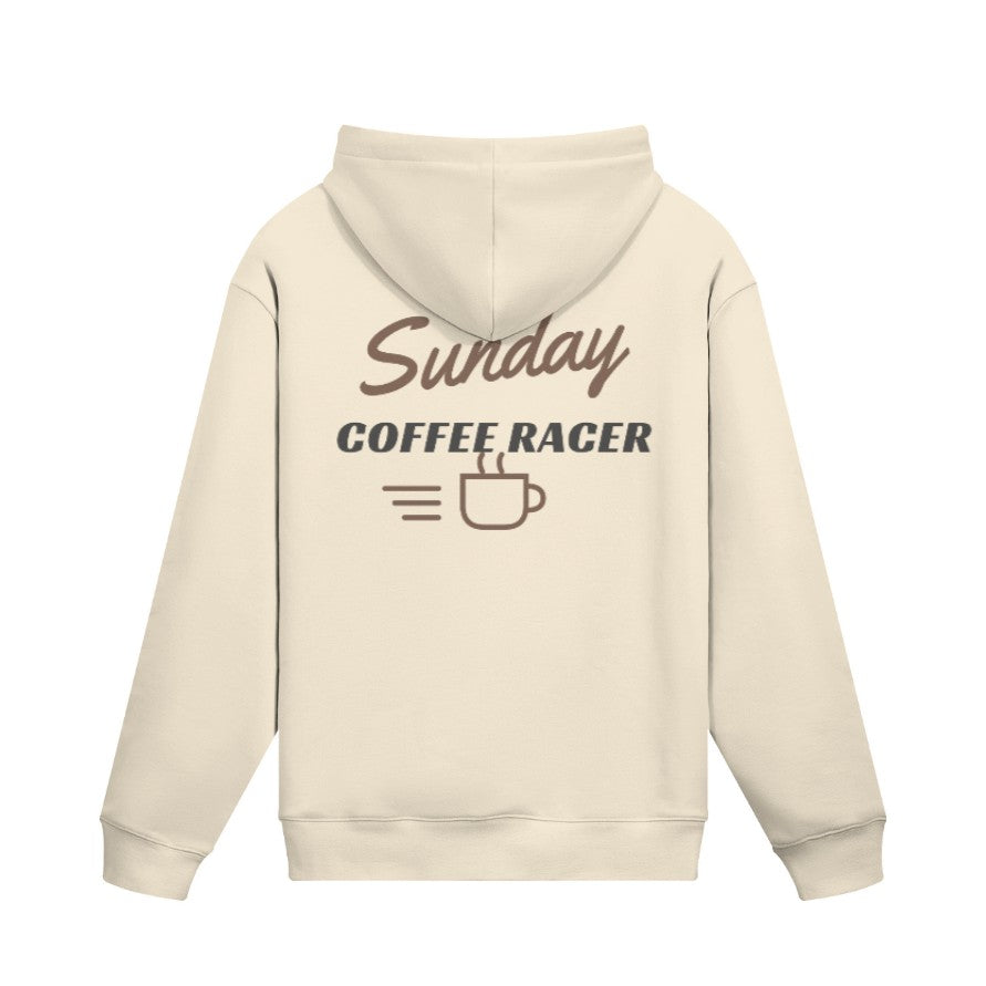 Hoodie SUNDAY COFFEE RACER Rückseite Rice Apricot