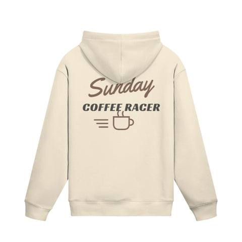 Hoodie SUNDAY COFFEE RACER Rückseite Rice Apricot