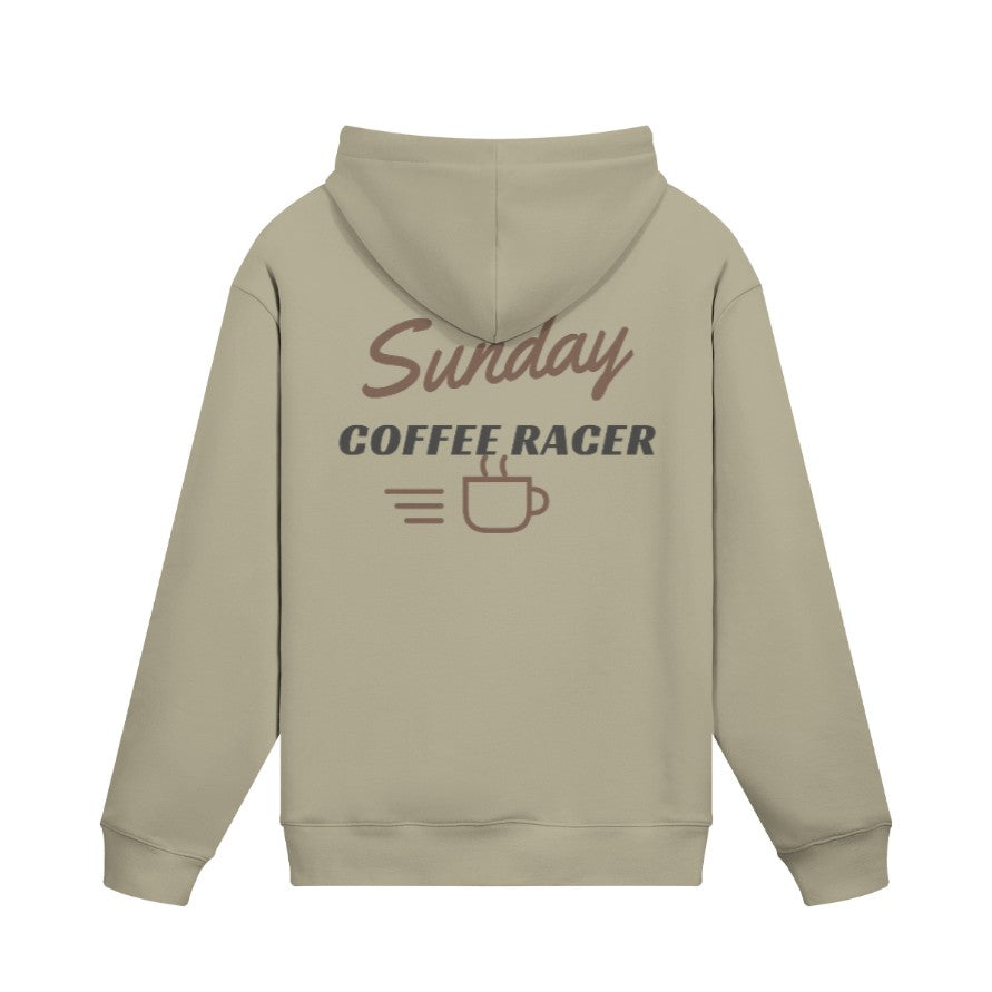 Hoodie SUNDAY COFFEE RACER Rückseite Camel