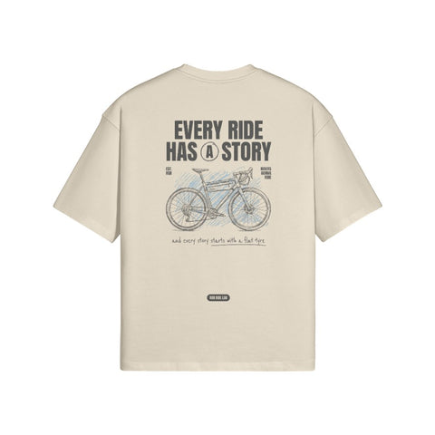 T-Shirt EVERY RIDE HAS A STORY Rückseite Apricot
