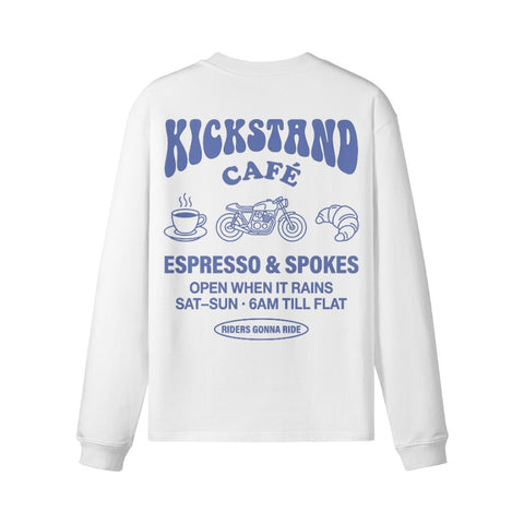 Longsleeve KICKSTAND CAFE Rückseite White