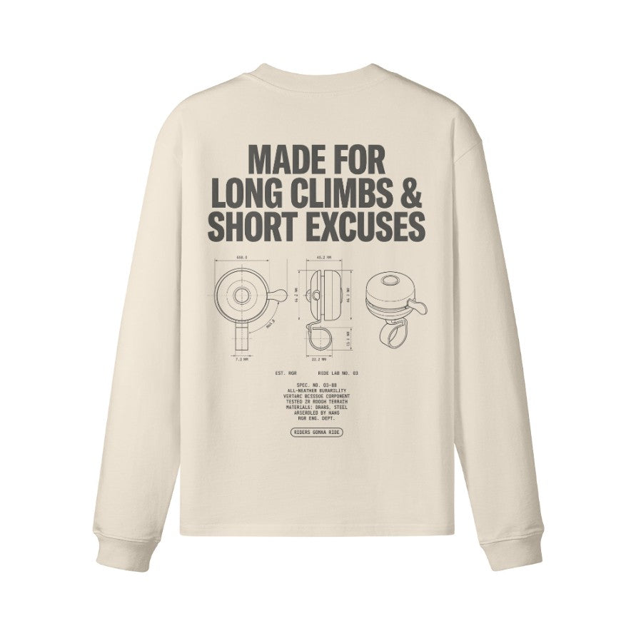 Longsleeve LONG CLIMBS Rückseite Rice Apricot