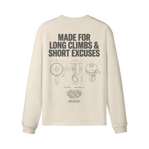 Longsleeve LONG CLIMBS Rückseite Rice Apricot