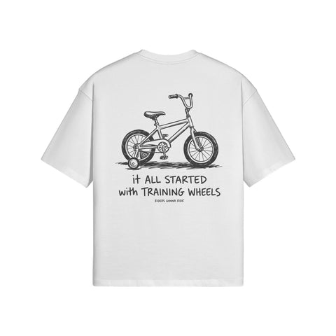 T-Shirt TRAINING WHEELS Rückseite Weiß