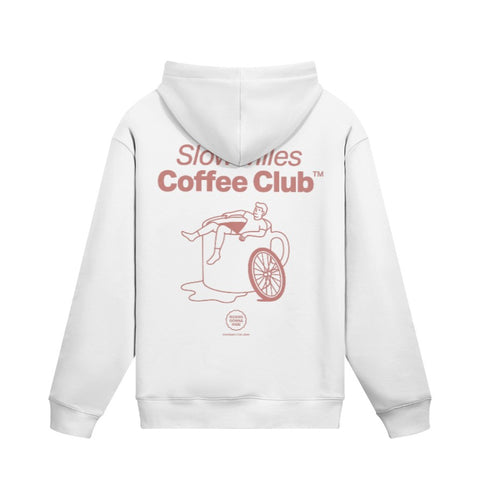 Hoodie SLOW MILES COFFEE CLUB Rückseite White