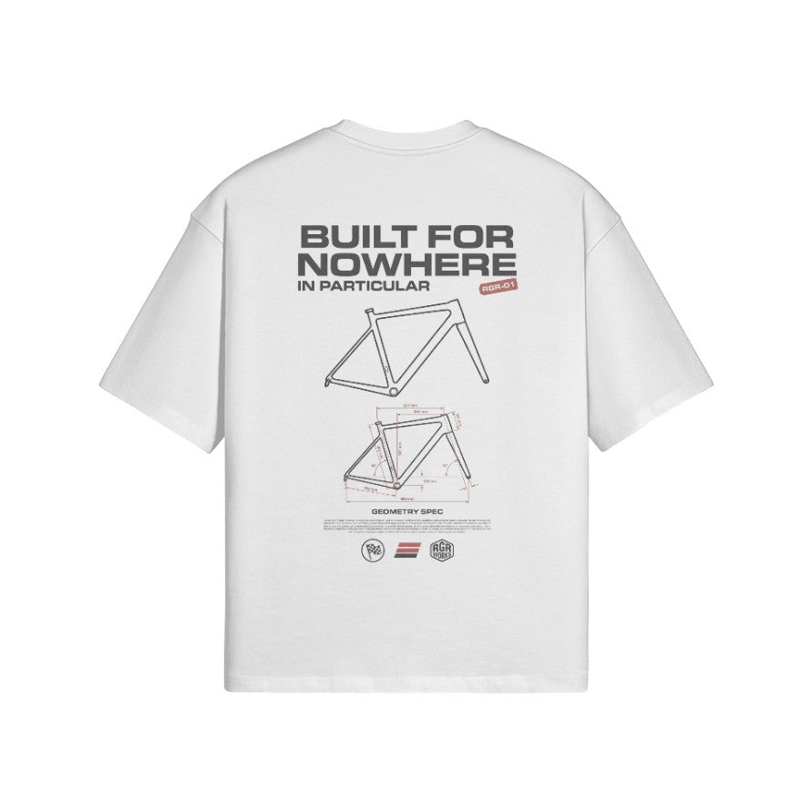 T-Shirt BUILT FOR NOWHERE Rückseite White