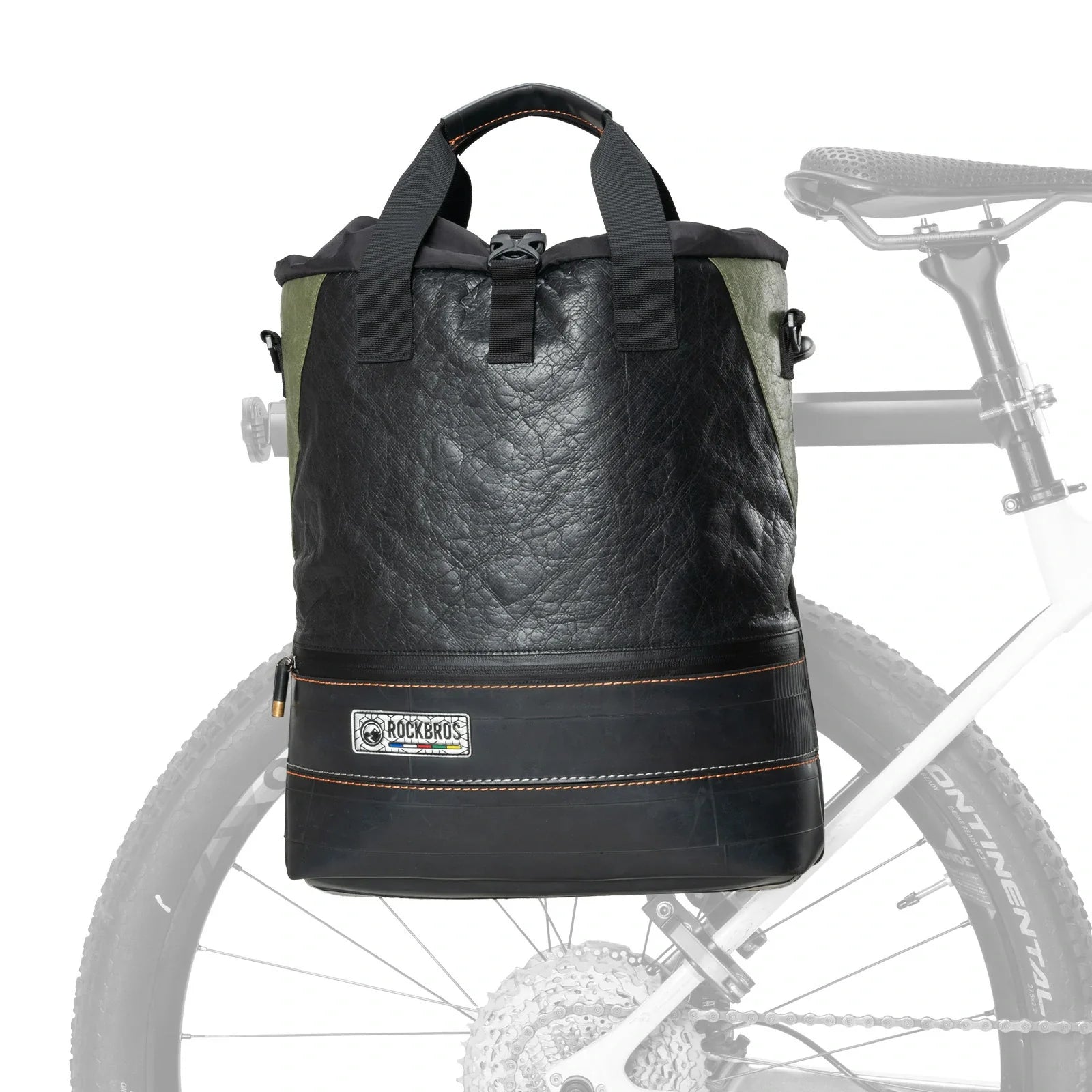 fahrrad sack kaufen ROAD TO SKY Nachhaltige Fahrrad-Gepäckträgertasche aus recycelten Reifen 12L